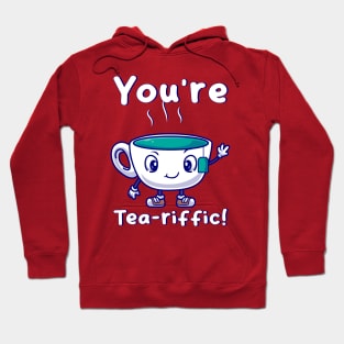 Tea-riffic Vibes: Spread Positivity with this Charming Teacup Design Hoodie